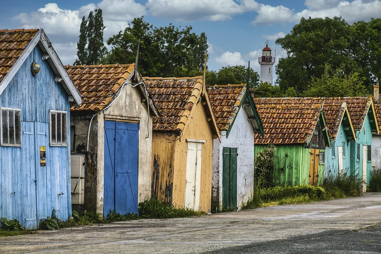 huts, island, france, nature, vacations, tourism, house, summer, sun, relaxation